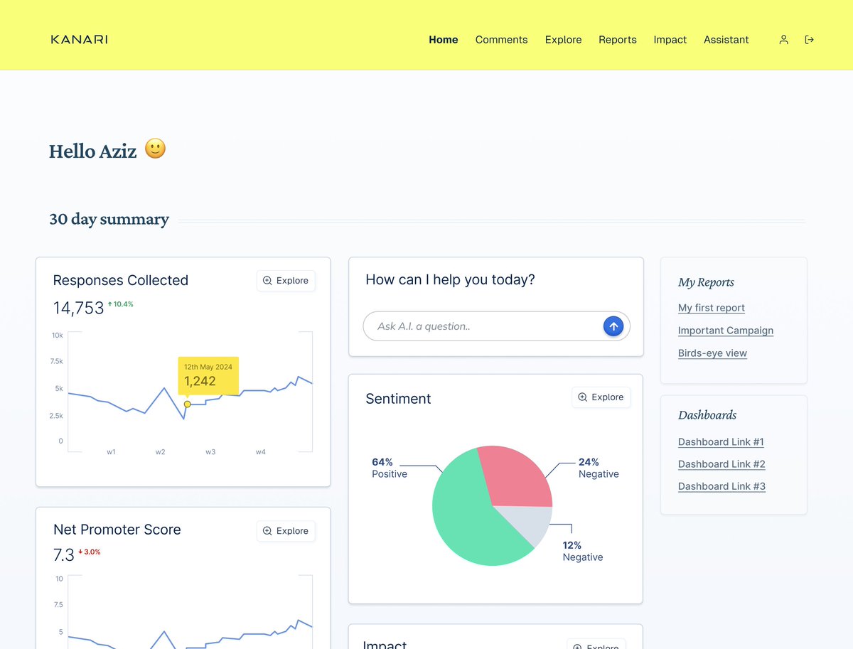 Kanari home dashboard